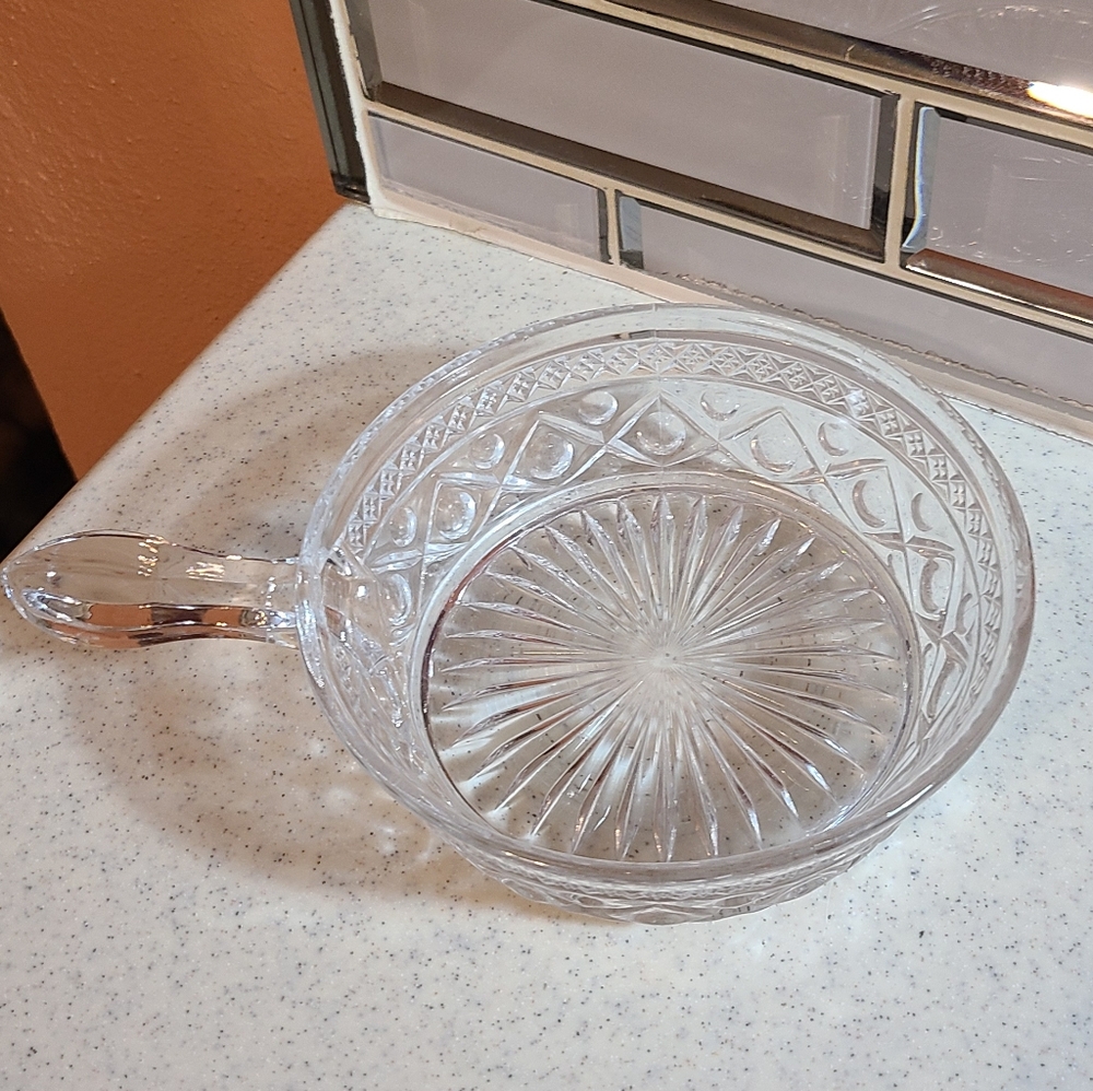 Clear Glass Serving Dish with Handle